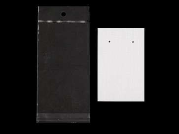 kartonček za uhane 5x8 cm, bele b., 1 kos
