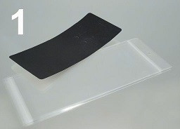kartonček za uhane in ogrlico 8.3x19.3 cm, črne b., 1 kos