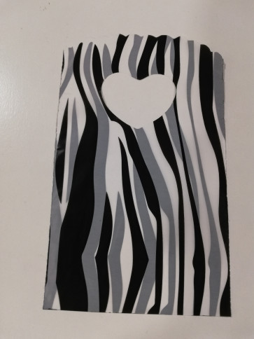 vrečka pvc 8x14 cm, zebra, 10 kos
