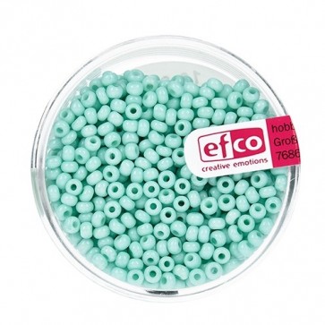 EFCO steklene perle 2,6 mm, neprosojne, pastelno turkizne barve, 17 g