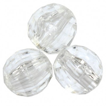 plastične perle nepr. okrogle 8 mm, prozorne, 50 gr