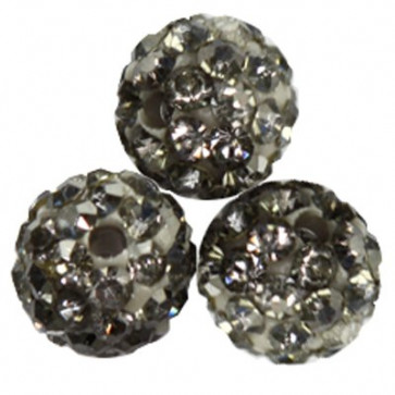 shamballa perle okrogle 8 mm, srebrne, 1 kos