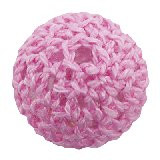 volnene-plastične perle, okrogle 18 mm, roza, 1 kos
