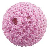 volnene-plastične perle, okrogle 20 mm, roza, 1 kos