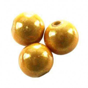 plastične "čudežne" perle 8 mm, gold, 10 kos