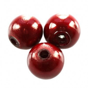 plastične "čudežne" perle 8 mm, rdeče, 10 kos
