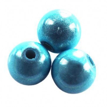 plastične "čudežne" perle 8 mm, blue, 10 kos