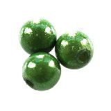 plastične "čudežne" perle 6 mm, emerald, 10 kos