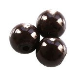 plastične "čudežne" perle 8 mm, chocolate, 10 kos