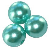 plastične perle okrogle, 6 mm, aquamarine, 50 gr