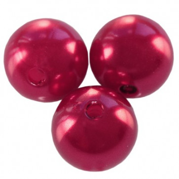plastične perle okrogle, 10 mm, maroon, 50 gr