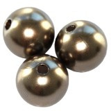 plastične perle okrogle, 6 mm, coffee, 50 gr