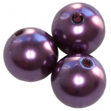 plastične perle okrogle, 8 mm, plum, 50 gr