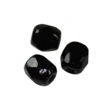 steklene perle - češko steklo 3 mm, črne, 10 kos