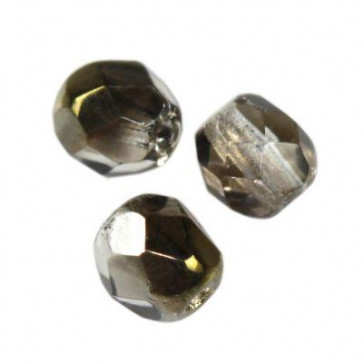 perle - češko steklo 4 mm, gray bronze shade, 10 kos