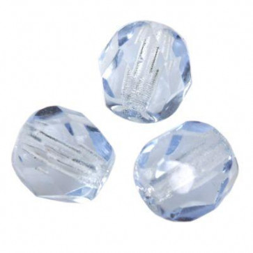 perle - češko steklo 6 mm, svetlo modre, 10 kos