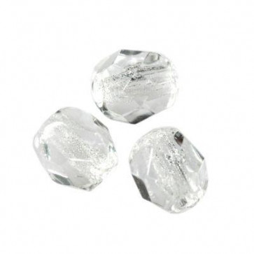 perle - češko steklo 4 mm, crystal, 10 kos