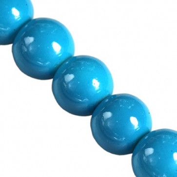 Steklene perle Panacolor, modra, 4mm, 1 niz- 80 cm