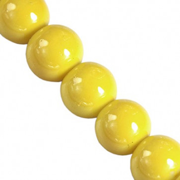 Steklene perle Panacolor, rumena, 4mm, 1 niz- 80 cm