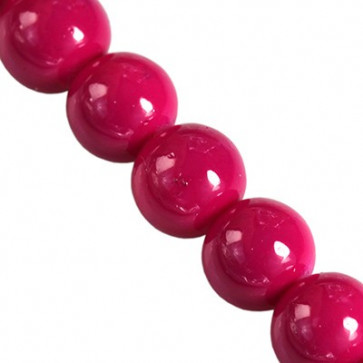 Steklene perle Panacolor, raspbery, 4 mm, 1 niz- 80 cm