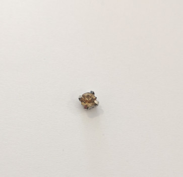 steklene perle v kovinski osnovi 4,5 mm, topaz, 1 kos