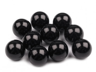 plastične perle brez luknje 10 mm, črne, 1 kos
