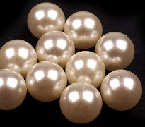 plastične perle brez luknje 10 mm, beige, 1 kos