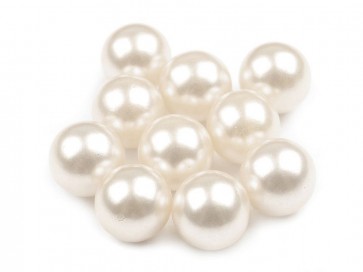 plastične perle brez luknje 10 mm, light beige, 1 kos