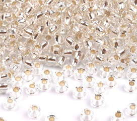 Rocailles perle 2,3 mm, srebrne, 25 g