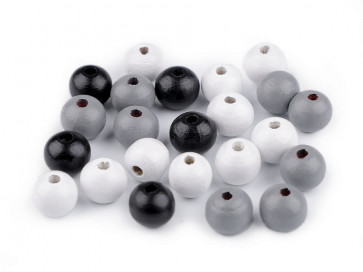 lesene perle okrogle 10 mm, "mix", 20 g 