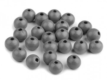 lesene perle okrogle 10 mm, sive, 50 g (caa 175 kos)