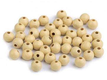 lesene perle okrogle 8 mm, "yellow-beige", 50 g (caa 300 kos)