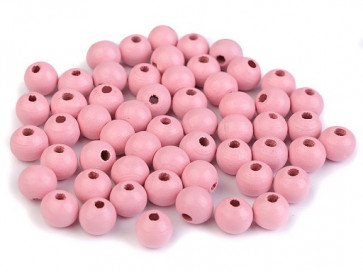 lesene perle okrogle 8 mm, "light pink", 50 g (caa 300 kos)