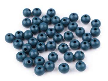 lesene perle okrogle 8 mm, "paraffin blue dark” , 50 g (caa 300 kos)