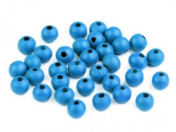 lesene perle okrogle 8 mm, "azurno" modre, 50 g (caa 300 kos)