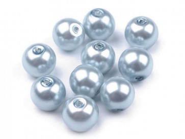 steklene perle - imitacija biserov, velikost: 8 mm, dove gray, 50 g (ca.74-78 kos)