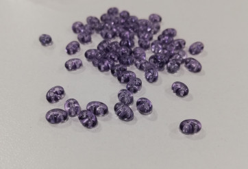  perle Rocailles 2,5x5 mm, 2 luknji, viola, 10 g 