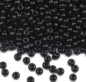 Rocailles perle 2,3 mm, črne, 25 g