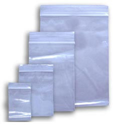 plastične vrečke z zadrgo 120 x 170 mm, prozorne, 50 kos