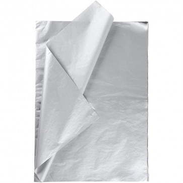 svilen papir (Tissue Paper) 14 g, 50x70 cm, srebrna b., 1 kos