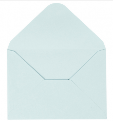 kuverta, 11,5x16,5 cm, 120 g, pastelno modra b., 1 kos