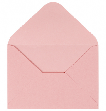 kuverta, 11,5x16,5 cm, 120 g, pastelno roza b., 1 kos