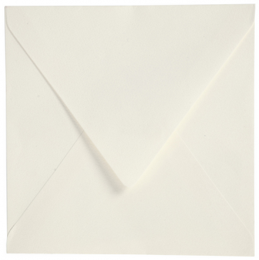 kuverta, 16x16 cm,110 g, "off white" umazano bele b., 1 kos