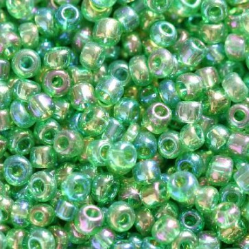 steklene perle 2 mm, zelene mix, 20 gr