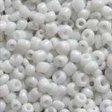 steklene perle 2 mm, bele, neprosojne, 20 gr