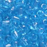 steklene perle 3,5 mm, modre, prosojne, 20 gr