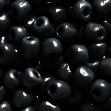 steklene perle 3,5 mm, črne, neprosojne, 20 gr