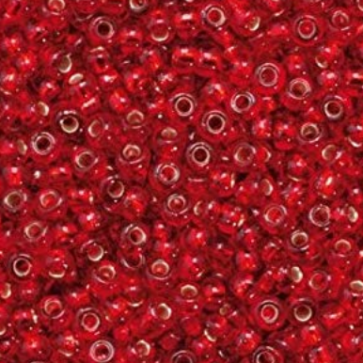 EFCO steklene perle 3,5 mm, prosojne, rdeče barve, 17 g