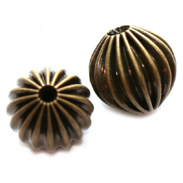 dekorativne perle 6 mm, antik, 1 kos