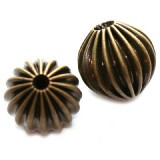 dekorativne perle 8 mm, antik, 1 kos